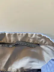 Vorschaubild 6 von Basic Hemdbluse Damen Gr. S/36 Blau Biesen Stehkragen Langarm