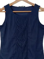 Vorschaubild 2 von Damen Top Shirt Blau Gr. 38/M Casual Ärmellos