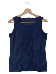 Vorschaubild 1 von Damen Top Shirt Blau Gr. 38/M Casual Ärmellos