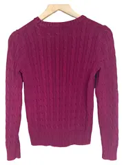 Vorschaubild 2 von Damen Pullover Zopfmuster Pink Gr. 36/S Baumwolle Casual