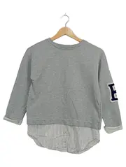 Vorschaubild 2 von Pullover mit Hemdeinsatz Grau Gr. 140 Casual