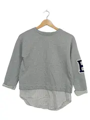 Vorschaubild 1 von Pullover mit Hemdeinsatz Grau Gr. 140 Casual