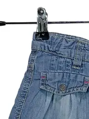 Vorschaubild 5 von Jeansrock Mädchen Minirock Blau Baumwolle Gr. 128 Stickerei