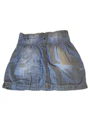 Vorschaubild 2 von Jeansrock Mädchen Minirock Blau Baumwolle Gr. 128 Stickerei