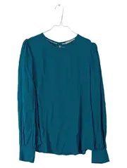 Vorschaubild 1 von Damen Bluse Langarm Petrol Viskose Gr. S 36 Feminin