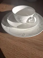 Vorschaubild 2 von Amado Kaffeegedeck 3-tlg Bone China Weiß Made in Germany