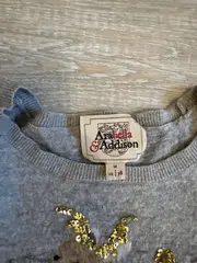 Vorschaubild 5 von Damen Pullover Gr. 38/M Grau Weihnachtlich Rentier-Motiv
