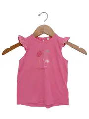 Vorschaubild 1 von Top Kinder Gr. 92 Rosa Früchte Schriftzug Rüschen Casual
