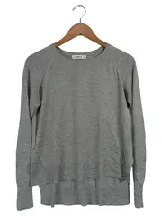 Vorschaubild 1 von Damen Pullover Grau Gr. 38/M Casual Langarm Strickpullover