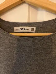 Vorschaubild 4 von Damen Pullover Grau Gr. 38/M Casual Langarm Strickpullover