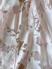 Vorschaubild 3 von Damen Bluse Rosa Blumenmuster Halbarm Gr. S Freizeit