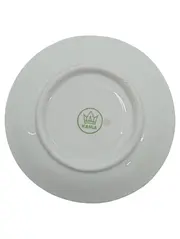 Vorschaubild 2 von Unterteller Keramik Weiß Blumenmuster Goldrand 11 cm Klassisch