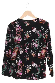 Vorschaubild 2 von Damen Bluse 36/S Mehrfarbig Blumenmuster Viskose Langarm