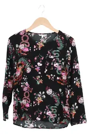 Vorschaubild 1 von Damen Bluse 36/S Mehrfarbig Blumenmuster Viskose Langarm