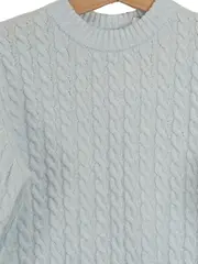 Vorschaubild 2 von Kinder Pullover Strick Zopfmuster Gr. 92 Blau Casual