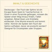 Vorschaubild 3 von Deckscape Der Fluch der Sphinx Kartenspiel Escape Room 12+