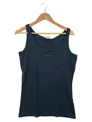 Vorschaubild 1 von Damen Tank Top Gr. XL Blau Strass Logo Basic Tanktop