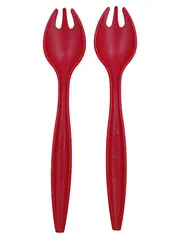 Vorschaubild 1 von Salatbesteck Set 2-teilig Rot Kunststoff Servierbesteck