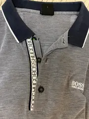 Vorschaubild 2 von Herren Poloshirt Grau Gr. L Baumwolle Casual