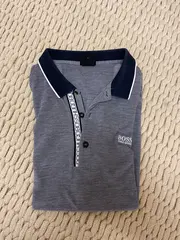 Vorschaubild 5 von Herren Poloshirt Grau Gr. L Baumwolle Casual