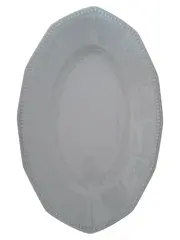 Vorschaubild 1 von Servierplatte Porzellan Weiß Klassisch Oval 42x28 cm Struktur