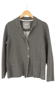 Vorschaubild 1 von Damen Blazer Gr. 38/M Grau Casual Elegant Baumwolle Jacke