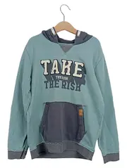Vorschaubild 1 von Kinder Kapuzenpullover Hoodie Take The Risk Türkis Gr. 140 Casual
