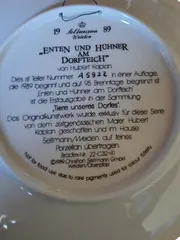 Vorschaubild 4 von Sammelteller Tiere Dorf Enten Hühner Porzellan Mehrfarbig 20cm