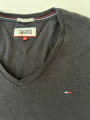 Vorschaubild 2 von Herren T-Shirt V-Ausschnitt Grau Gr. 48/M Casual