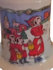 Vorschaubild 3 von In der Burg 1996 Weihnachtsglocke Porzellan Laterne Weiß 8cm