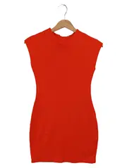 Vorschaubild 1 von Damen Freizeitkleid Gr. 36/S Rot Minimalistisch Minikleid