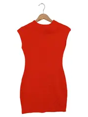 Vorschaubild 2 von Damen Freizeitkleid Gr. 36/S Rot Minimalistisch Minikleid