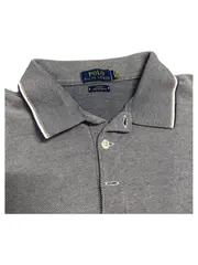 Vorschaubild 4 von Poloshirt Herren Grau L Klassisch Baumwolle Meliert Stickerei