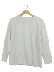 Vorschaubild 1 von Sweatshirt Herren Gr. L Weiß Basic Rundhals Langarm Pullover