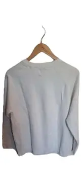 Vorschaubild 2 von Sweatshirt Herren Gr. L Weiß Basic Rundhals Langarm Pullover