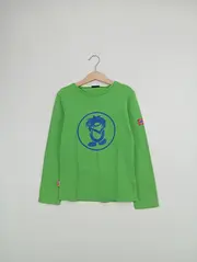 Vorschaubild 2 von Kinder Langarmshirt Gr. 128 Grün mit Troll-Aufdruck Casual