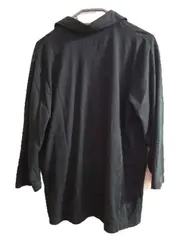 Vorschaubild 3 von Damen Poloshirt Langarm Gr. 46 Schwarz Pailletten Verzierung