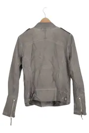Vorschaubild 2 von Damen Lederjacke Grau Gr. 38/S Biker Stil Urban