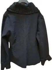 Vorschaubild 4 von Damen Strickjacke Wolljacke Gr. 44 XXL Schwarz Knopf Klassisch