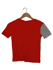 Vorschaubild 2 von Kinder T-Shirt Gr. 164 Rot Grau Streetwear Logo-Print Kurzarm