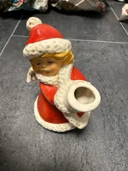 Vorschaubild 4 von Weihnacht Kerzenhalter Engel Kind Weihnachtsmann Porzellan 11cm