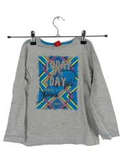 Vorschaubild 1 von Jungen Langarmshirt Gr. 104-110 Grau Skater Print Streetwear