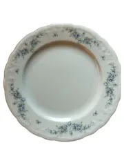 Vorschaubild 1 von Kuchenteller Porzellan Weiß Blumenmuster 19cm Klassisch