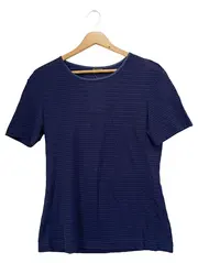 Vorschaubild 1 von TAIFUN Damen T-Shirt Gr. 38/M Blau Gestreift Kurzarm Klassisch Elegant