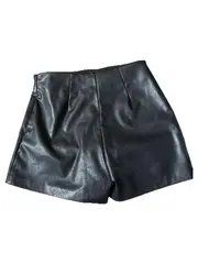 Vorschaubild 2 von Hosenrock Damen XS Schwarz Kunstleder Minirock