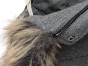 Vorschaubild 5 von Kinder Wintermantel Wolle Gr. 134 Grau Kapuze Struktur Casual Alltag