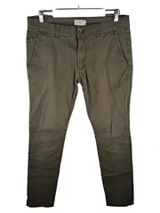 Vorschaubild 1 von Chino Stoffhose Herren W34, L34 Oliv Slim Fit Casual