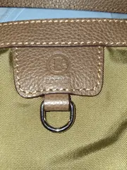 Vorschaubild 2 von Damen Umhängetasche Oliv Nylon Leder Schultertasche Tasche