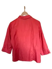 Vorschaubild 3 von Damen Bluse Gr. 42 Rot 3/4-Arm Klassisch Elegant