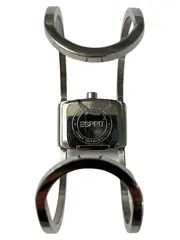 Vorschaubild 2 von Damen Armbanduhr Manschette Silber Edelstahl Hellblau